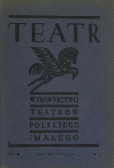 Teatr : wydawnictwo Teatru Polskiego 1930/1931 N.4