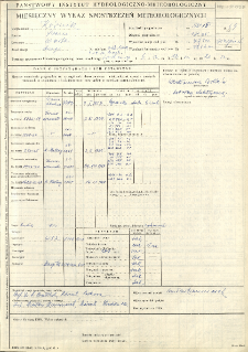 Miesięczny wykaz spostrzeżeń meteorologicznych. Sierpień 1969