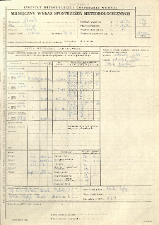 Miesięczny wykaz spostrzeżeń meteorologicznych. Styczeń 1979