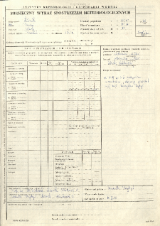 Miesięczny wykaz spostrzeżeń meteorologicznych. Sierpień 1979