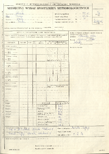 Miesięczny wykaz spostrzeżeń meteorologicznych. Listopad 1979