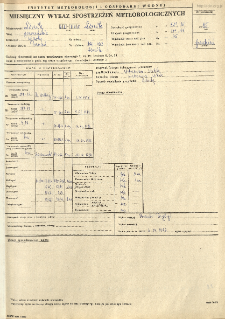 Miesięczny wykaz spostrzeżeń meteorologicznych. Grudzień 1985