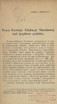 Praca Komisyi Edukacyi Narodowej nad językiem polskim