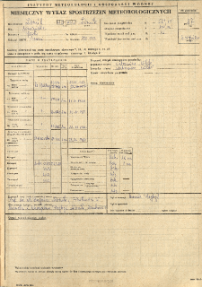 Miesięczny wykaz spostrzeżeń meteorologicznych. Sierpień 1987