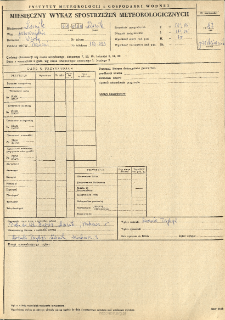 Miesięczny wykaz spostrzeżeń meteorologicznych. Październik 1987