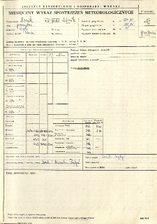 Miesięczny wykaz spostrzeżeń meteorologicznych. Grudzień 1987