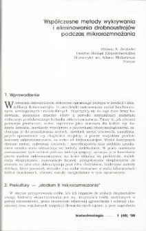 Współczesne metody wykrywania i eliminowania drobnoustrojów podczas mikrorozmnażania