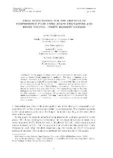 Drag minimization for the obstacle in compressible flow using shape derivatives and finite volume - finite element method