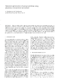 Structural optimization of contact problems using piecewise constant level set method