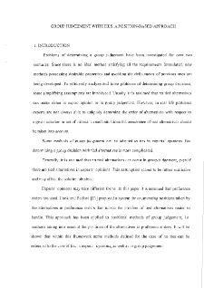 Group judgement with ties. A position – based approach