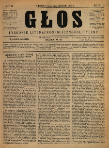 Głos : tygodnik literacko-społeczno-polityczny 1890 N.47