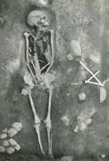Grób 2-88, szkielet człowieka