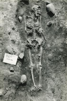 Grób 3-88, pochówek - szkielet we wkopie grobowym