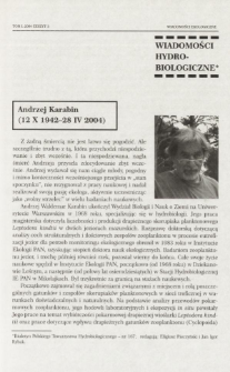 Andrzej Karabin (12 X 1942-28 IV 2004)