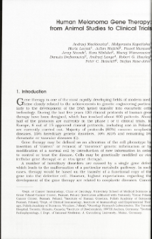 Human Melanoma Gene Therapy: from Animal Studies to Clinical Trials