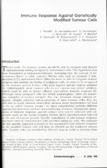 Immune Response Against Genetically Modified Tumour Cells