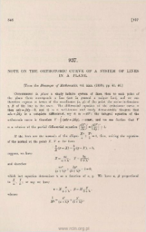 Note on the orthotomic curve of a system of lines in a plane