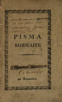 Pisma rozmaite Franciszka Dmochowskiego i Dominika Lesieckiego. [T. 2]