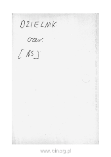 Dzielnik. Files of Czersk district in the Middle Ages. Files of Historico-Geographical Dictionary of Masovia in the Middle Ages