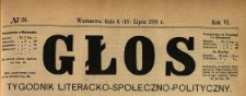Głos : tygodnik literacko-społeczno-polityczny 1891 N.29