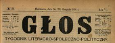 Głos : tygodnik literacko-społeczno-polityczny 1891 N.34