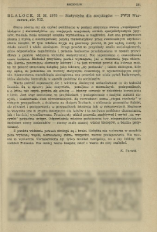Blalock, H. M. 1975 - Statystyka dla socjologów - PWN Warszawa, str. 512.