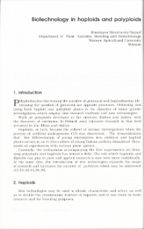 Biotechnology in haploids and polyploids