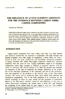 The influence of active element additions for the interface between carbon fibre-copper composities