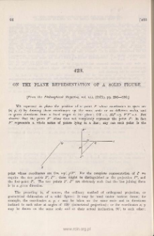 On the Plane Representation of a Solid Figure