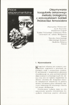 Biological method of Ferric sulphate coagulant production with Thiobacillus ferrooxidans