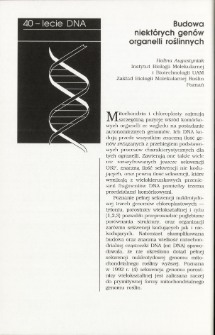 Structure of some plant orgonellor genes