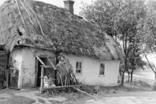 Half-timbered clay cottage