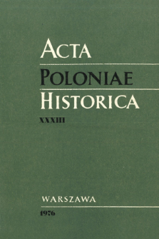 Acta Poloniae Historica. T. 33 (1976), Title pages, Contents
