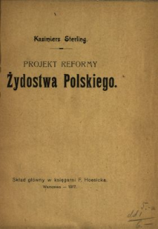 Projekt reformy żydostwa polskiego