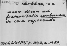 Kartoteka Słownika Łaciny Średniowiecznej - Indeksy i Katalogi; Addenda corbona - gyrus