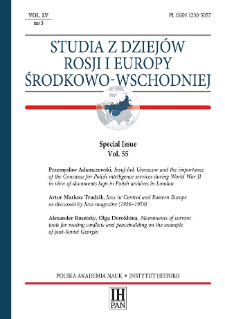 Jusuf-bek Umaszew and the importance of the Caucasus for Polish intelligence services during World War II in view of documents kept in Polish archives in London