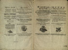 Dank-Lied Am Tage der Feyer der von dem Allerdurchlauchtigsten Konige Stanislaus August und der Erlauchten Republique entworfenen Neuen Constitution für das Königreich Polen, am dritten May 1792 : Gesungen in Warschau und in allen übrigen Städten des Königreichs von sämtlichen Judenschaften, zur Bezeigung ihrer Theilnehmenden Freude und Treue = Hymne Pour L'Anniversaire De La Nouvelle Constitution Décrétée Par Sa Majesté Le Roi Stanislas Auguste Et La Serenissime Republique : Chantée à Varsovie le 3 Mai 1792 & dans toutes les autres Villes du Royaume, par les Communautés des Juifs, qui tous prenant part à la joie, jurent fidélité