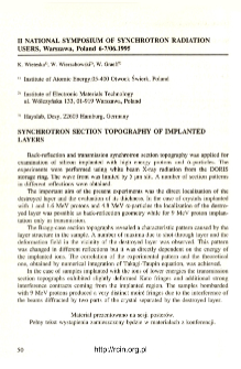Udział pracowników ITME w konferencjach 1995 T.23 nr 4