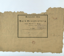 Historischer Atlas der Mark Brandenburg. 1 Lfg.