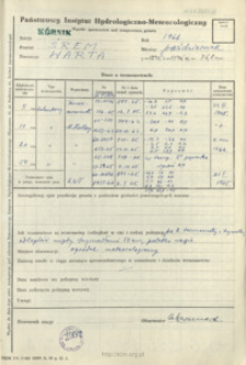 Wyniki pomiarów temperatury gruntu. Październik 1966