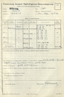 Wyniki pomiarów temperatury gruntu. Wrzesień 1964