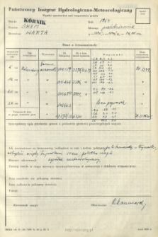 Wyniki pomiarów temperatury gruntu. Październik 1964