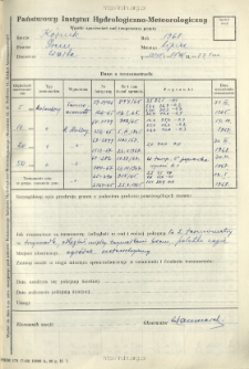 Wyniki pomiarów temperatury gruntu. Lipiec 1968