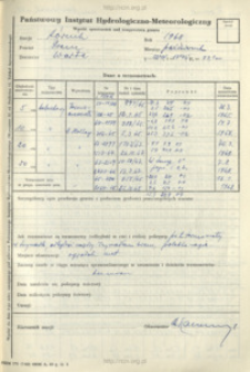 Wyniki pomiarów temperatury gruntu. Październik 1968