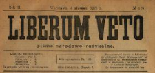 Liberum Veto : pismo narodowo-radykalne 1919 N.1