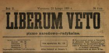 Liberum Veto : pismo narodowo-radykalne 1919 N.8