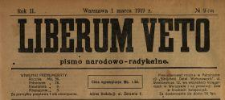 Liberum Veto : pismo narodowo-radykalne 1919 N.9