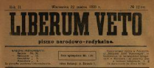 Liberum Veto : pismo narodowo-radykalne 1919 N.12