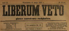 Liberum Veto : pismo narodowo-radykalne 1919 N.19