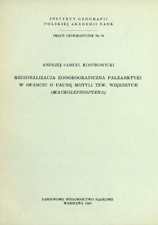 Regionalizacja zoogeograficzna palearktyki w oparciu o faunę motyli tzw. większych (Macrolepidoptera) = Zoogeographical regionalization of the Palearctic = Zoogeografičeskaja regionalizacija palearktiki